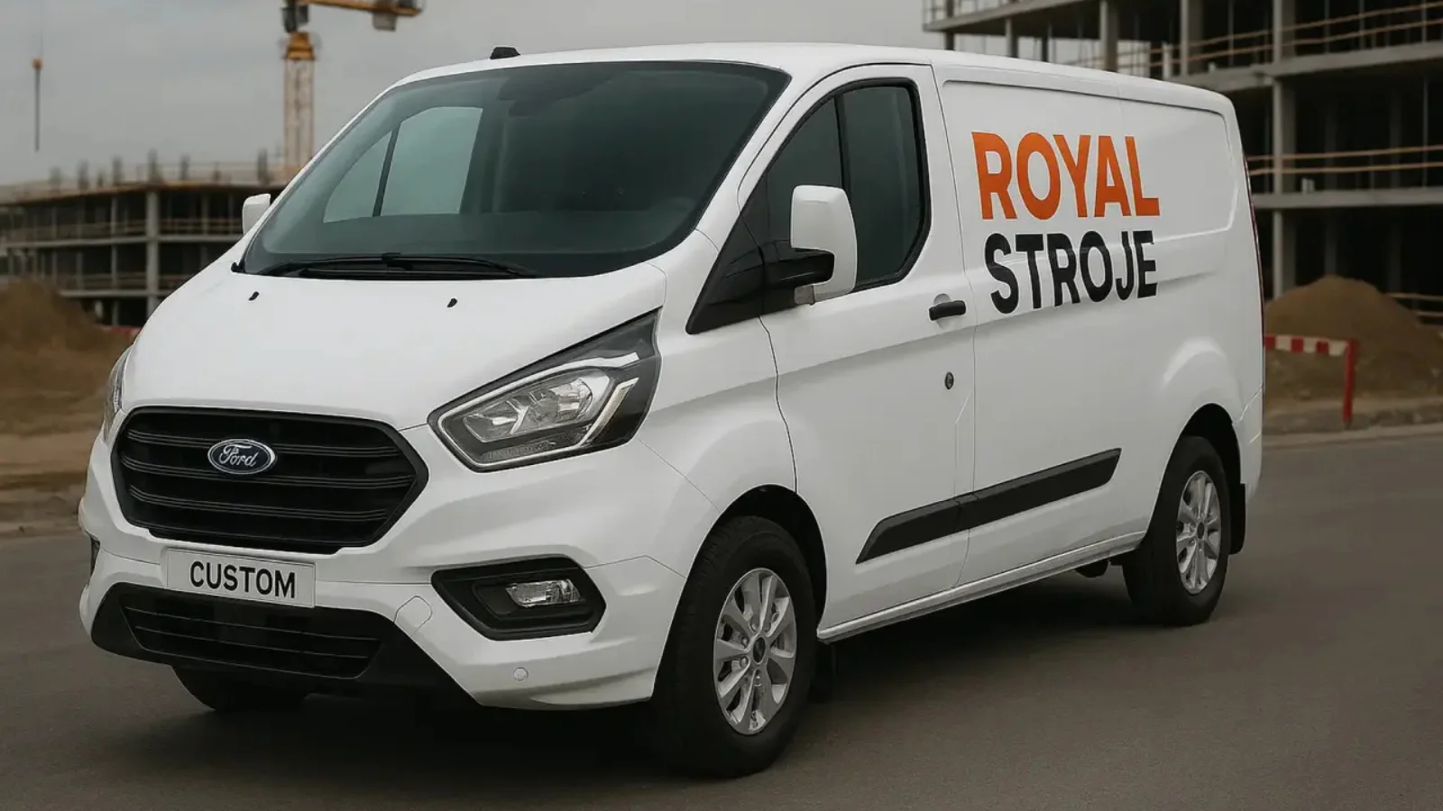 Dodávka Royal Stroje s dovozom techniky na stavbu